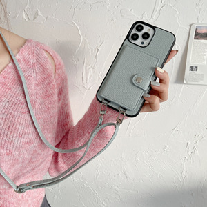 Coréen populaire carte sac sangle téléphone étui pour iPhone15Pro max téléphone étui femmes sac à <span class=keywords><strong>bandoulière</strong></span> en cuir étui de téléphone pour <span class=keywords><strong>iPhone</strong></span> 11 - Product Image 3