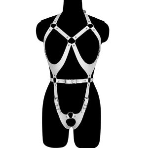 Venta al por mayor Dingwen Punk-Rock cinturón de cuero de una pieza Shapewear <span class=keywords><strong>Sexy</strong></span> Bar <span class=keywords><strong>Show</strong></span> Poses Bondage Gear Accesorios Black SM <span class=keywords><strong>Game</strong></span> Play - Product Image 3