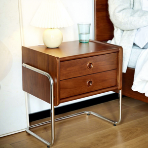 Table de chevet moderne <span class=keywords><strong>MUU</strong></span> de style italien avec tiroir, en bois massif, luxueuse, écologique et durable, pour appartement, hôtel, chambre à coucher - Product Image 3