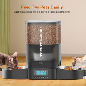 Pet <span class=keywords><strong>Food</strong></span> <span class=keywords><strong>Container</strong></span> com 3.5L capacidade lados separados para Multi Animais Gatos Cães Alimentador de Alimentos com Bacia De Aço Inoxidável - Product Image 2