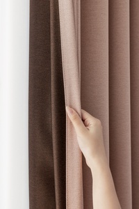 Cortinas opacas altas de lino y poliéster de Color rosa de lujo a la moda para sala de estar, Hotel, dormitorio, ventanas - Product Image 4