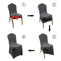 Housse de chaise extensible en polyester haute qualité, résistante aux plis, anti-boulochage, non toxique, pour mariage, banquet, restaurant, fête à domicile