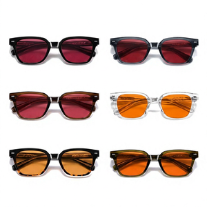 Lunettes de protection <span class=keywords><strong>anti</strong></span>-lumière bleue à monture ronde, verres TR90, pour la conduite de nuit, bloquant la lumière rouge, orange, jaune et bleue - Product Image 6