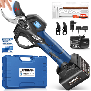 Sécateur sans fil SWANSOFT, taille de coupe 30 mm, Pru30 avec 2 batteries pour outils de jardin SW-Pru30 SWANSOFT Sécateur sans fil - Product Image 6