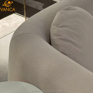 Sofá Seccional Tapizado en Tela de Algodón de Alta Gama, Sofá de <span class=keywords><strong>Tres</strong></span> Plazas para Sala de Estar, Sofá Modular Personalizado para <span class=keywords><strong>Casa</strong></span> o Villa - Product Image 5