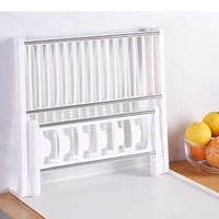 Égouttoir à vaisselle multifonctionnel pour évier de cuisine, installation gratuite, égouttoir à vaisselle à double couche, pliable, rangement, unité de rangement