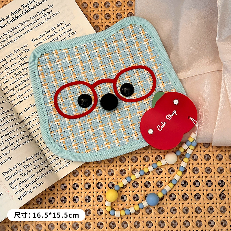 Blue West Highland acrylic handle with beads