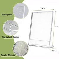 Support de présentation de prix en acrylique de type L personnalisé A4/A5/A6, porte-menu et porte-affiches de table pour restaurant