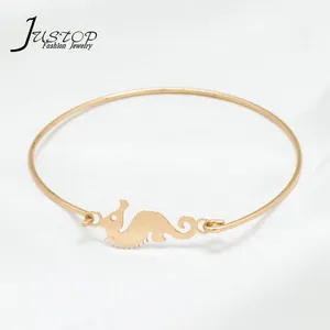 2020 hot sell gold plated cute style seahorse charms bangles animal bangles