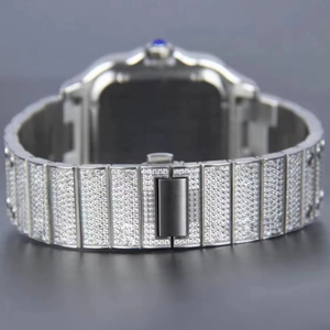 Reloj de Lujo para Hombre de Alta Calidad con Incrustaciones de Cristales, Esfera Cuadrada con Números Romanos, Reloj de Moda con Calendario - Product Image 4