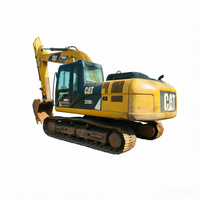 Excavatrice Caterpillar 320D d'occasion, 20 tonnes, Cat Digger d'occasion avec peinture d'origine pour la construction