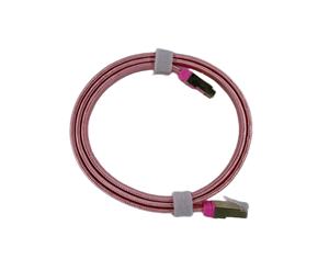 OEM Cat6a Cat7 30AWG Nylon cobre puro algodón robusto trenzado Ethernet <span class=keywords><strong>Cable</strong></span> SSTP redondo plano trenzado Patch Cord <span class=keywords><strong>Cable</strong></span> - Product Image 2