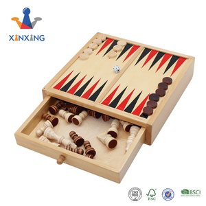 Nhà máy cung cấp 3 trong 1 bảng gỗ trò chơi thiết lập cờ vua <span class=keywords><strong>Checker</strong></span> <span class=keywords><strong>backgammon</strong></span> - Product Image 5