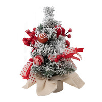 30cm 40cm Beflockter Zedernholz-Weihnachtsbaum in Rosa, Blau, Rot, Gold für Schlafzimmer, Büro, Feiertagsdekoration, Geschenk