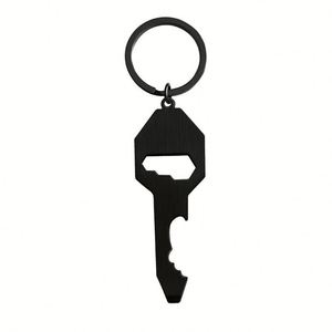 Décapsuleur porte-clés en acier inoxydable, style Europe et États-Unis, avec étiquette en alliage, vente en gros, pour cadeaux de fêtes - Product Image 5
