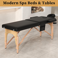 Cama de Masaje Plegable de 2 Secciones/Zonas y Camilla de Belleza Portátil Muebles Plegables para Salón Venta al por Mayor de Fábrica Personalizable