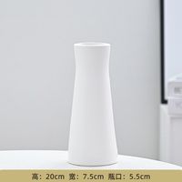 Vase à fleurs moderne minimaliste de 20 cm en mat avec arrangement de camélias artificiels en option pour la décoration de la maison, du bureau ou de la table