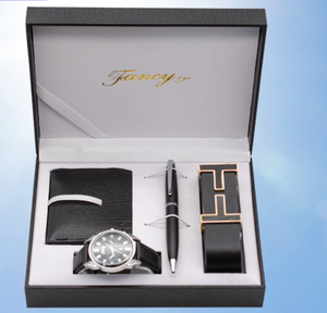 ชุดของขวัญปี 2024 สำหรับผู้ชาย นาฬิกา กระเป๋าสตางค์ เข็มขัด ปากกา สำหรับวันวาเลนไทน์ คริสต์มาส วันรับปริญญา เทคนิคการพิมพ์ UV - Product Image 6