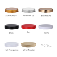 Pots Cosmétiques PET Transparents 50ml 100ml 120ml 150ml 500ml 200ml 250ml 2oz 4oz 16oz Conteneurs en Plastique pour Crème et Gommage Corporel avec Couvercle Noir