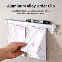 Yurtrain Support de Commandes en Alliage d'Aluminium Argenté pour Restaurant, Organisateur de Cuisine Professionnel, Porte-Billets Robuste pour Cuisine