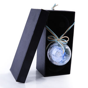 Rose préservée faite à la main en vente chaude dans un pendentif porte-clés en boule acrylique, vente en gros, Yunnan Chine, fête des mères, Noël - Product Image 1