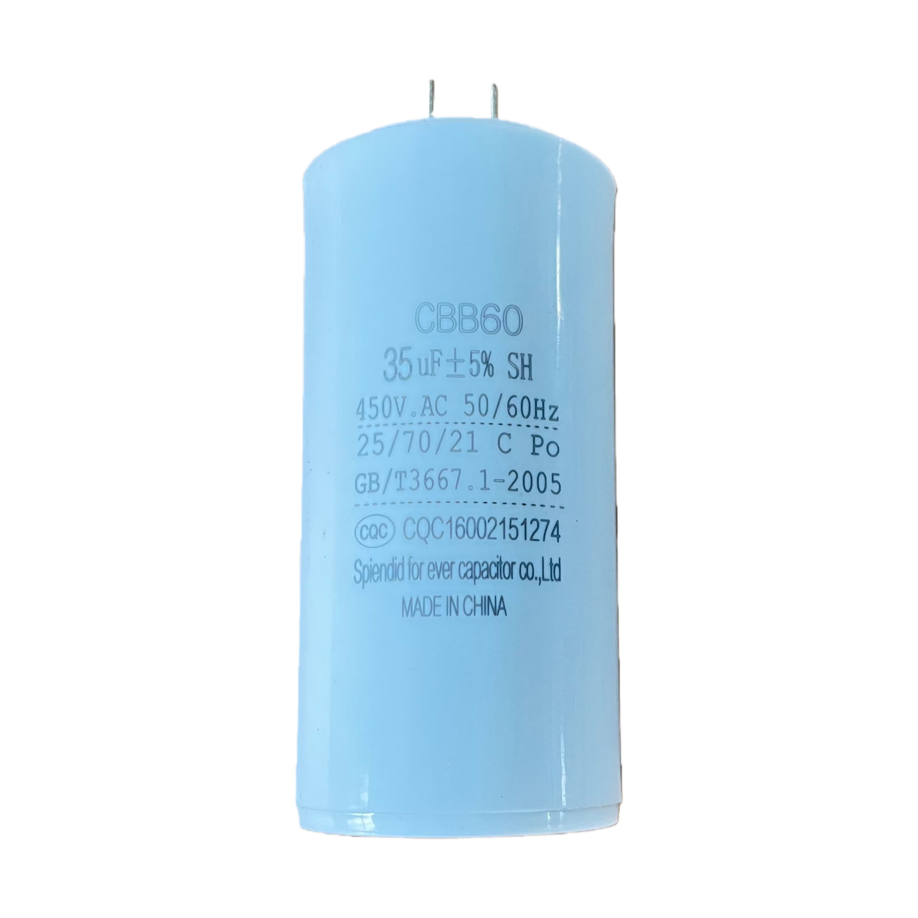 CBB60 Motorkondensator 100 µF – 250 V AC, 50/60 Hz, Für Luftkompressoren Und Elektromotoren, Polypropylen-Film