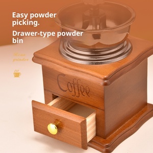 Wholesale 1PCS Vintage Manual <b>Coffee</b> Hand Crank <b>Grinders</b> Wooden Style Classic - Product Image 5