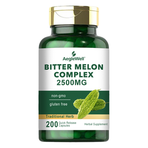 Aeglewell Factory Wholesale Bitter Melon Complex Capsules Complément Alimentaire Personnalisation de l'Étiquette Non-OGM Capsules d'Extrait de Melon Amer - Product Image 2