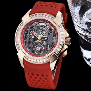 Reloj de Pulsera de Acero Inoxidable para Hombre con Movimiento Automático Tourbillon y Función de Resistencia al Agua - Product Image 1