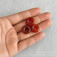 Perles Donut à Grand Trou en Agate Naturelle, Pierre Précieuse, Boucle de Paix, Perles Libres pour la Fabrication de Bijoux DIY (Bracelets, Colliers) - Vente en Gros