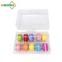 Lot de 10 boîtes cadeaux pliables transparentes en PET pour macarons, biscuits et desserts – Présentoirs clairs pour gâteaux et friandises