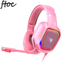 Headphone Olahraga Elektronik RGB, Headset Gaming Bass Dalam Ringan 2.3 Meter