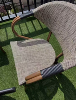 Ensemble de table et chaises d'extérieur 4 places en rotin, design compact, idéal pour jardins et hôtels - Vente chaude