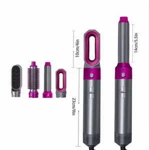 2023 Nova tendência 5 em 1 modelador de cabelo secador de cabelo escova de ar quente multifuncional escova de secador de cabelo