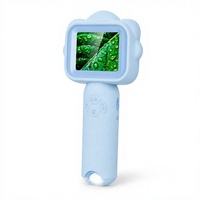 Microscope portable pour enfants, microscope numérique de poche avec écran LCD et lumière pour l'étude scientifique des enfants