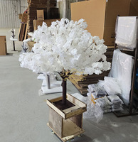 5ft 6ft 7ft Artificielle Mini Fleur De Cerisier Arbre Pêche Fleur Branche Table Fleur Arbre Pièce Maîtresse