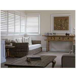 Volets de plantation blancs comme neige persiennes en pvc volets de fenêtre électriques intérieurs de Chine - Product Image 6