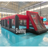 Terrain de football gonflable commercial extérieur, terrain de sport gonflable en PVC pour football, basketball, volley-ball