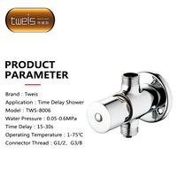 Robinet de douche froide thermostatique en laiton chromé poli à temporisation unique, haute qualité, prix direct usine, pour usage hôtelier