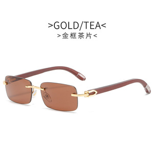 <span class=keywords><strong>Occhiali</strong></span> da <span class=keywords><strong>Sole</strong></span> Modello 2026 di Lusso Designer con Lenti Sfumate Quadrate per <span class=keywords><strong>Uomo</strong></span> e Donna, Protezione UV400, con Aste in Legno - Product Image 2