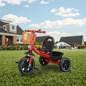 Yeni stil bebek bisikleti 3-Wheel üç tekerlekli bisiklet için 2 ila 4 yaş çocuklar için sepet plastik Pedal üç tekerlekli bisiklet - Product Image 6