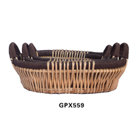 Paniers en osier faits main, multifonctionnels, naturels, écologiques, non toxiques, grands, pour la décoration de la maison, les fruits, les vêtements, les pique-niques, best-sellers