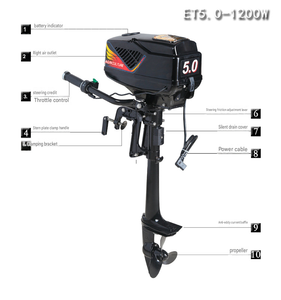 Motor fueraborda eléctrico marino Hangkai 12V/24V/48V/60V 600W/800W/1800W/2200W/2200W de empuje para pesca de arrastre y surf, ecológico - Product Image 6