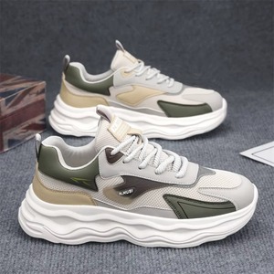 factory Wholesale Men's New Breathable Mesh White <b>Shoes</b> Men's Trendy Versatile Thick <b>Soled</b> Sports <b>Shoes</b> Casual Trendy <b>Shoes</b> - Product Image 5