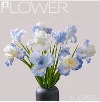Fleurs Alice Real Touch supérieures 72cm Iris bleu artificiel Fleur De Lis pour la décoration de bar de mariage d'hôtel à la maison