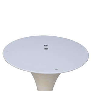 أحدث الأبيض الحديد طاولة طعام قاعدة البوق قاعدة الجدول الخزامى قاعدة - Product Image 4