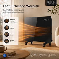 Chauffage Électrique Portable de Qualité Supérieure 1000W 2000W avec Panneau en Verre, Chauffage Rapide et Température Réglable – Vente en Gros