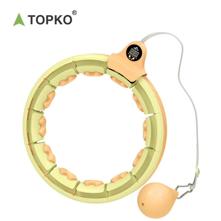 TOPKO-Cerceaux Hoola Lestés Intelligents Détachables, Fabrication de Cercles Fitness Amincissants pour le Corps, Anneau Premium Hoola avec Balle