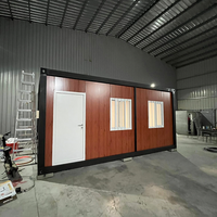 Mini maison-chalet conteneur de luxe de 20 pieds sur mesure de 16 pieds Maison moderne mobile préfabriquée en acier léger Petite maison villa en kit plat