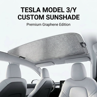 Pare-soleil pour toit ouvrant Melco Tesla Model 3/Y, polyester gris argenté de 2 mm d'épaisseur, isolation thermique, pare-soleil 2021-2023